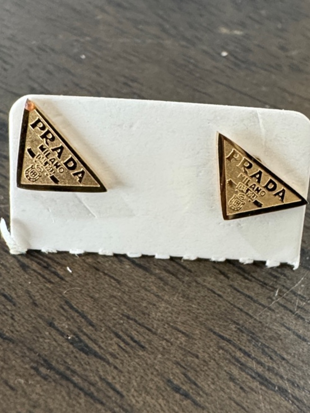 Fashion earrings Gold Triangular Logo Stud Earrings